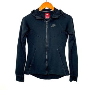 Women's Black Nike Zip Up XS Jacket Fitted / Hooded / Comfy Casual Athleticwear